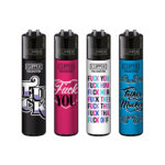 Clipper Lighters Classic Fuck Collection (48pcs:display)-Wholesale-1