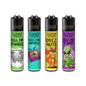 Clipper Lighters Classic Mix Slogan #4 (48pcs:display)-Wholesale-1