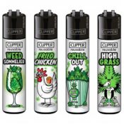 Clipper Lighters Classic Weed Slogan #10 (48pcs/display)