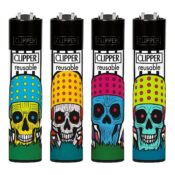 Clipper Lighters Classic Mushroom Skulls (24pcs/display)
