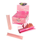 Diamond Leaf Colored Rolling Papers King Size Slim Pink (24pcs:display)