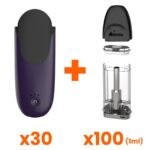CCELL Dart-X Purple-Black Pack (30 Batteries + 100 Pods 1ml) CCELL Dart-X Purple-Black Pack (30 Batteries + 100 Pods 1ml)