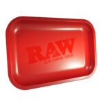 RAW Red Matte Murder'd Rolling Tray 17.5x27.5 cm wholesale raw red rolling tray