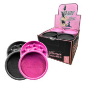 Santa Cruz Biodegradable Hemp Grinder Pink Black 2 Parts - 55mm (12pcs/display)