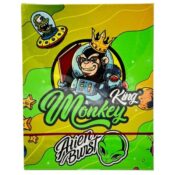 Monkey King Unbleached Rolling Papers Alien Burst King Size Slim with Tips (24pcs/display) - Image 2