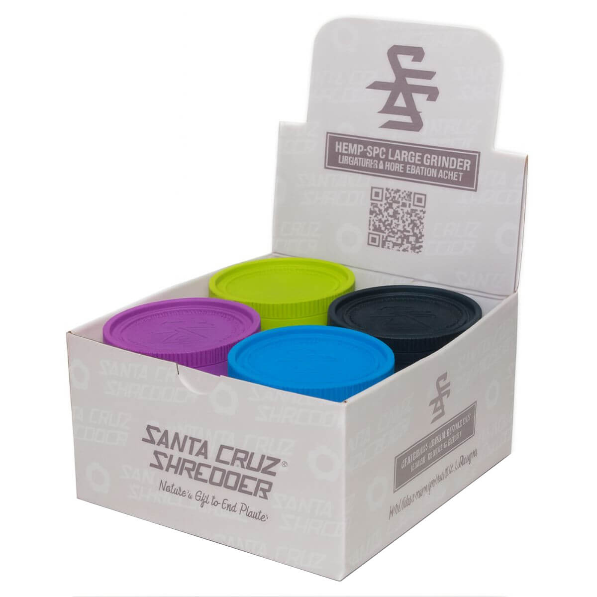 Santa-Cruz-Shredder-Biodegradable-Large-Hemp-Grinder-Assorted-Colors-2-Parts Santa Cruz Shredder Biodegradable Large Hemp Grinder Assorted Colors 2 Parts (12pcs/display) - Image 1