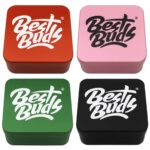 Best Buds Flat Square Aluminium Grinder 2 Parts 50mm