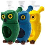 Owl Glass-Silicone Bong 6cm